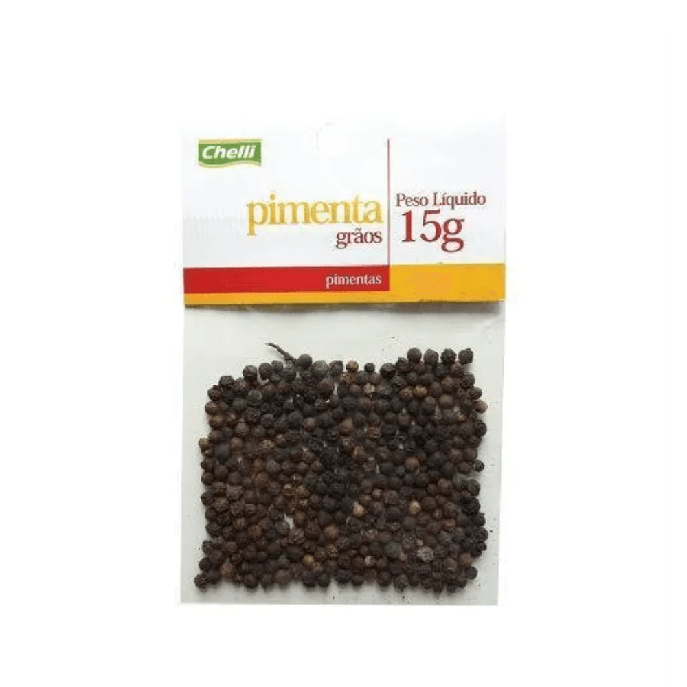 Pimenta Reino Preta Em Grãos Chelli Envelope 15g